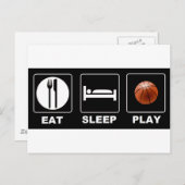 Basketball Eat Sleep Briefkaart (Voorkant / Achterkant)