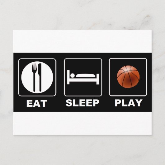 Basketball Eat Sleep Briefkaart (Voorkant)