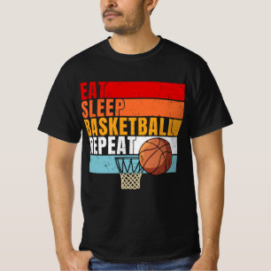 Basketball Eat Sleep Herhalen voor speler T-shirt