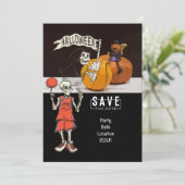Basketball en geest Halloween Kaart (Staand voorkant)