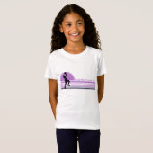 Basketball est dans Mon ADN Retro Sunset T-Shirt (Devant entier)