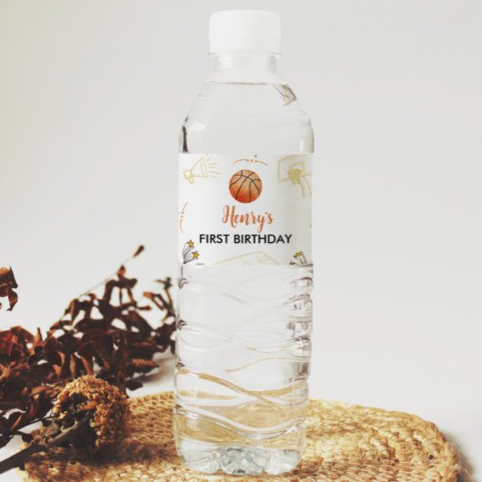 Basketball Étiquette bouteille d'eau Anniversaire 