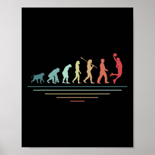 Basketball Evolution Basketball Player Coach Hoop Poster