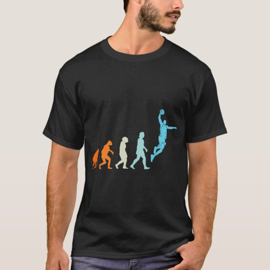 Basketball Evolution Basketballer T-shirt (Voorkant)