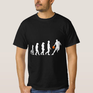 Basketball Evolution of Humanity Funny Hoop Design T-shirt