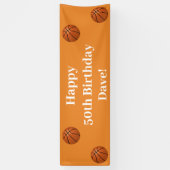 Basketball Fan Birthday Party Spandoek (Verticaal)