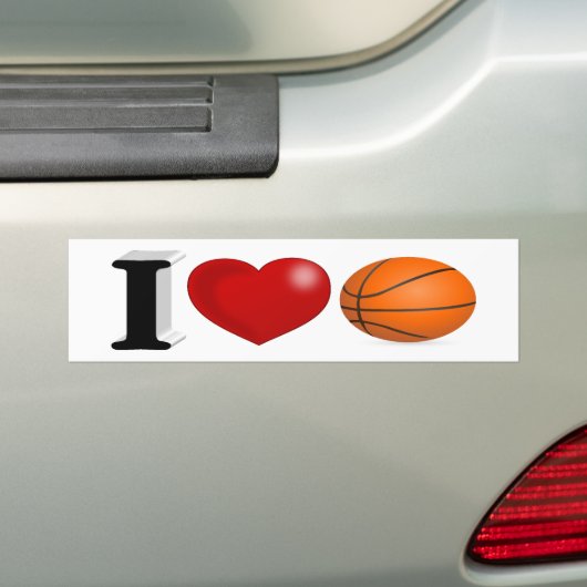 Basketball Fan Bumpersticker (Op auto)