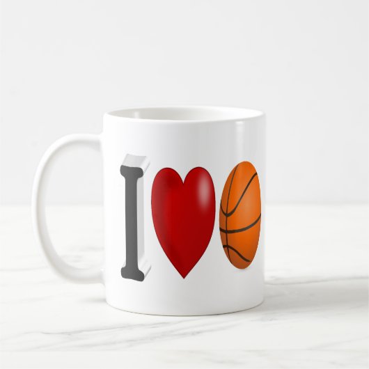 Basketball Fan halve tekst Koffie Mok (Links)