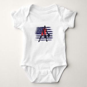 Basketball Fan Jersey USA Flag Romper
