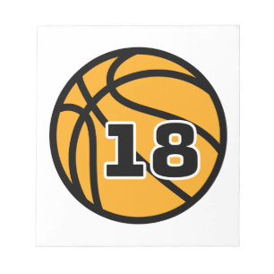 Basketball Fans Favorite Jersey Number #18 Notitieblok