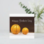Basketball Father Day met vader en zoon. (Staand voorkant)