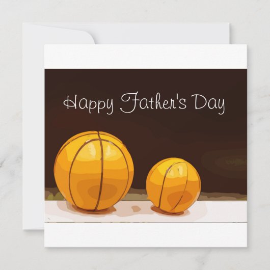 Basketball Father Day met vader en zoon. (Voorkant)