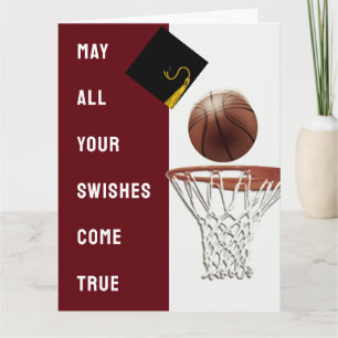 Basketball Fêtes Bonne chance Carte de diplôme
