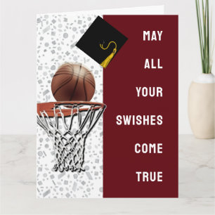 Basketball Fêtes Bonne chance Carte de diplôme