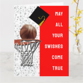 Basketball Fêtes Bonne chance Carte de diplôme (Fleur jaune)