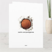 Basketball Fêtes Bonne chance Carte de diplôme (Dos)