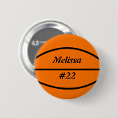Basketball Flair-Button Ronde Button 5,7 Cm (Voorkant /achterkant)