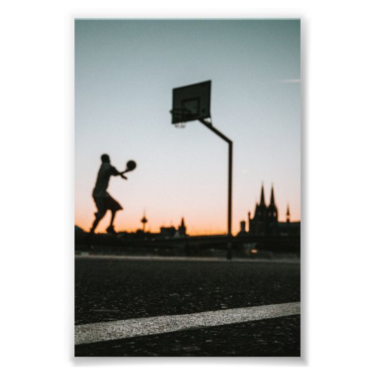 Basketball Foto Afdruk (Voorkant)