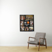 Basketball-fotocollage fleece deken wandkleed (In situ)