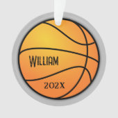 Basketball-fotosjabloon kerstversiering ornament (voorkant)