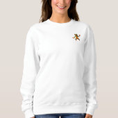 Basketball Frog femmes sweatshirt blanc poche (Devant)