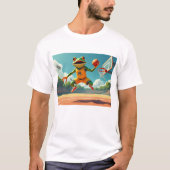 Basketball Frog homme blanc T-shirt (Devant)