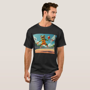 Basketball Frog hommes noir T-shirt