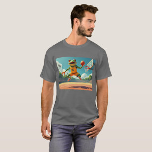 Basketball Frog mannen grijs T-shirt