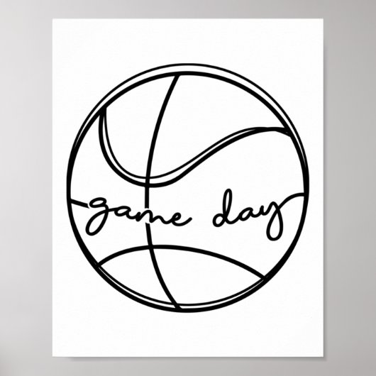 Basketball Game Day Poster (Voorkant)
