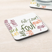 Basketball Game Prachtige, verbluffende tekst, cit Bier Onderzetter (Linkerzijde)