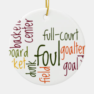 Basketball Game Prachtige, verbluffende tekst, cit Keramisch Ornament