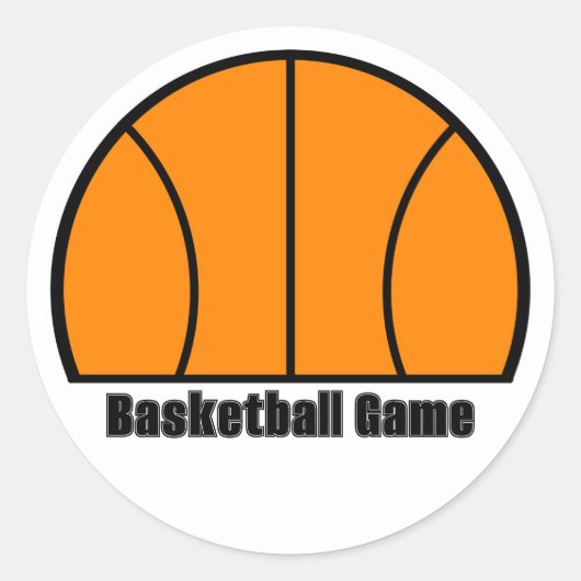 Basketball Game Sticker (Voorkant)