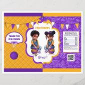 Basketball Gender onthullen Chip Bag Paars & Gold (Voorkant)