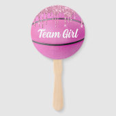 Basketball Gender Reopenbaart de stemming Handwaaier (Achterkant)