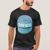 Basketball Genre Reveale Équipe Blue T-Shirt (Devant)