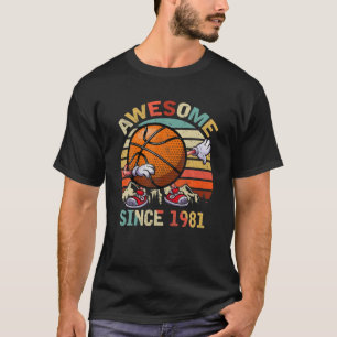 Basketball Geweldige sinds 1981 Mannen op zondag T-shirt