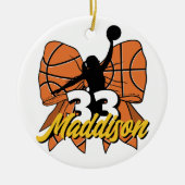 Basketball Gift, Team Gift, Player gift, Basketbal Keramisch Ornament (Voorkant)