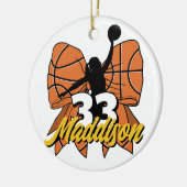Basketball Gift, Team Gift, Player gift, Basketbal Keramisch Ornament (Links)