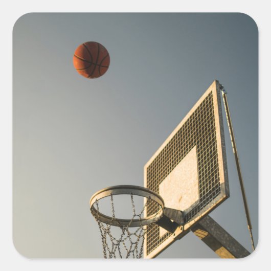 Basketball Gift Vierkante Sticker (Voorkant)