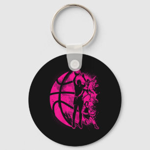 Basketball Girl Vrouwen Kinder Vrouw Basketball Te Sleutelhanger