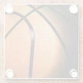Basketball Glazen Onderzetter (Achterkant)