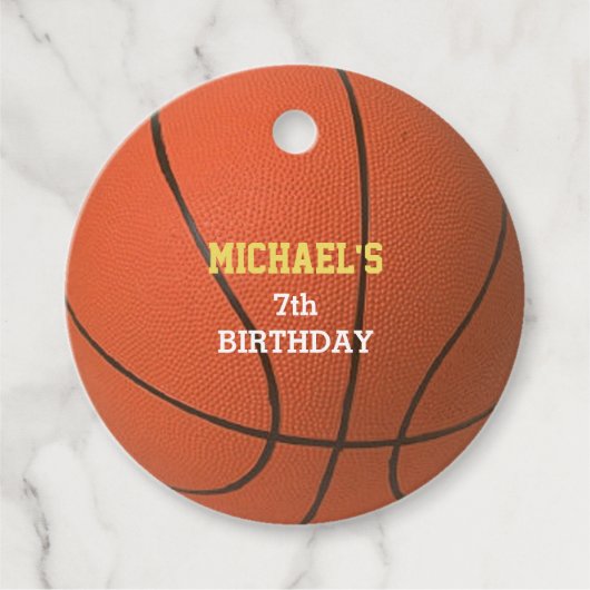 Basketball Gold Bedankjes Labels (Voorkant)