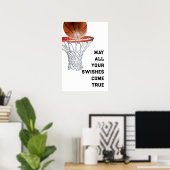 Basketball Good Luck Poster (Thuiskantoor)