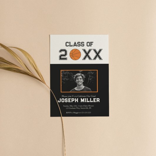 Basketball Graduation Party Invitation Classe De