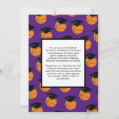 Basketball Graduation Sports Purple Faire-part (Dos)