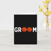 Basketball Groom Weddenschap Funny Kaart (Gele Bloem)