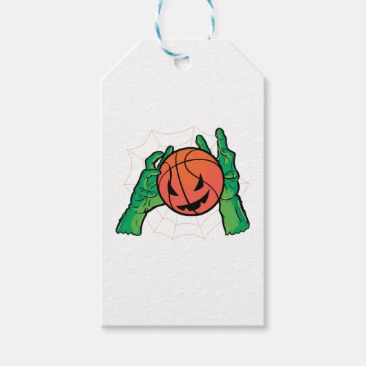 Basketball Halloween Cadeaulabel (Voorkant)