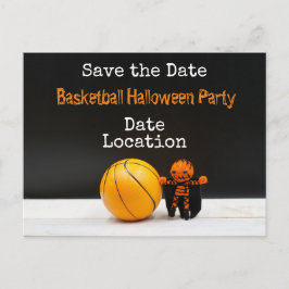 Basketball Halloween Party behalve de datum Briefkaart