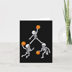 Basketball Halloween Skeleton Dunking Dribble Boys Kaart