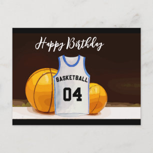 Basketball Happy Birthday Basketball Player Briefkaart